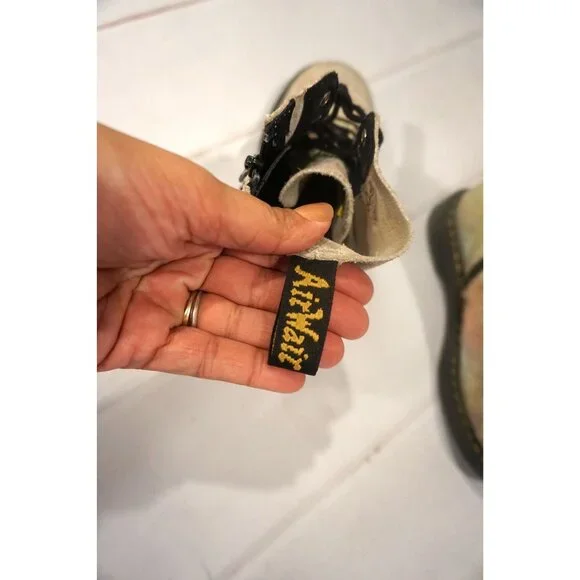 Dr. Martens Girls Holographic Combat Boots – Size 2 - Picture 6 of 11